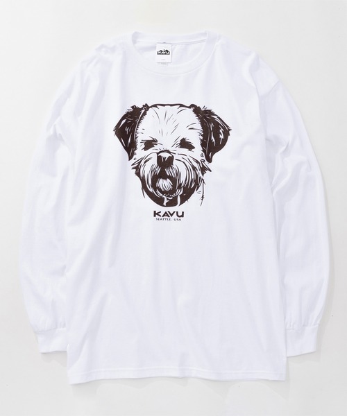 KAVU(カブー)の「KAVU/カブー 25 Dog LS Tee/ドッグティー(Tシャツ/カットソー・メンズ・サンドベージュ/クリアブルー/ホワイト・X-LARGE/MEDIUM/LARGE)」の2枚目の写真