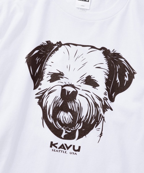 KAVU(カブー)の「KAVU/カブー 25 Dog LS Tee/ドッグティー(Tシャツ/カットソー・メンズ・サンドベージュ/クリアブルー/ホワイト・X-LARGE/MEDIUM/LARGE)」の12枚目の写真