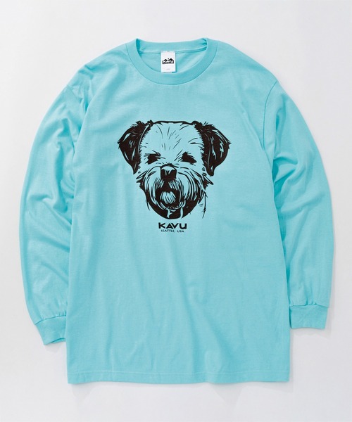 KAVU(カブー)の「KAVU/カブー 25 Dog LS Tee/ドッグティー(Tシャツ/カットソー・メンズ・サンドベージュ/クリアブルー/ホワイト・X-LARGE/MEDIUM/LARGE)」の5枚目の写真