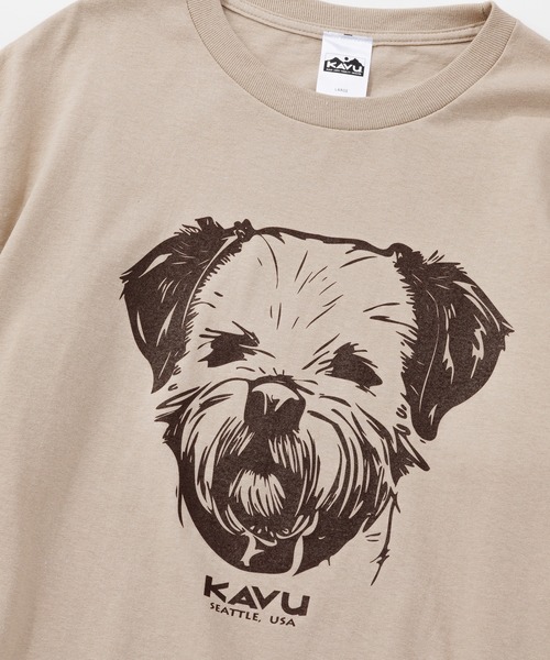 KAVU(カブー)の「KAVU/カブー 25 Dog LS Tee/ドッグティー(Tシャツ/カットソー・メンズ・サンドベージュ/クリアブルー/ホワイト・X-LARGE/MEDIUM/LARGE)」の15枚目の写真