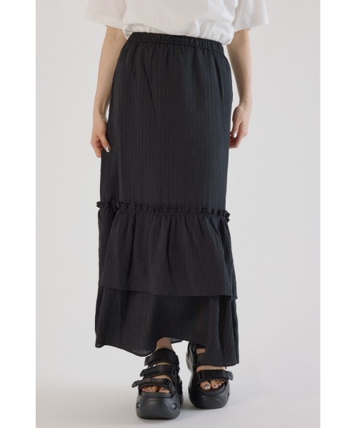 RODEO CROWNS WIDE BOWL（ロデオクラウンズワイドボウル）の「フリルスカート（スカート・レディース・ブルー/ブラック/オフホワイト・FREE）」の14枚目の写真