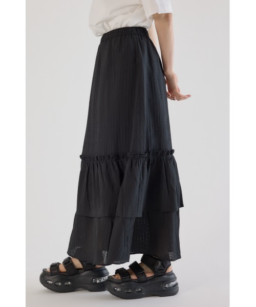 RODEO CROWNS WIDE BOWL（ロデオクラウンズワイドボウル）の「フリルスカート（スカート・レディース・ブルー/ブラック/オフホワイト・FREE）」の15枚目の写真