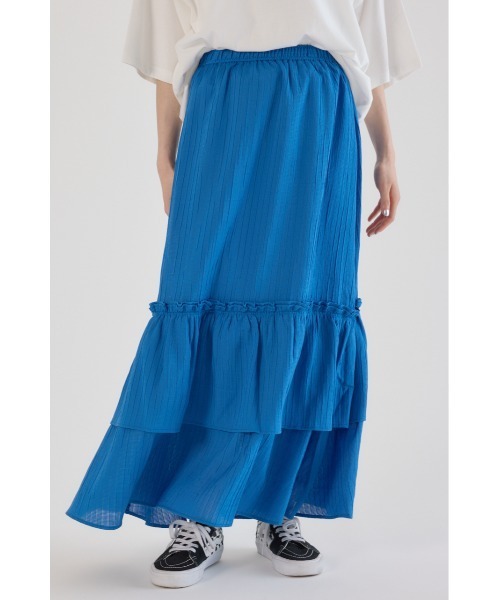 RODEO CROWNS WIDE BOWL（ロデオクラウンズワイドボウル）の「フリルスカート（スカート・レディース・ブルー/ブラック/オフホワイト・FREE）」の9枚目の写真