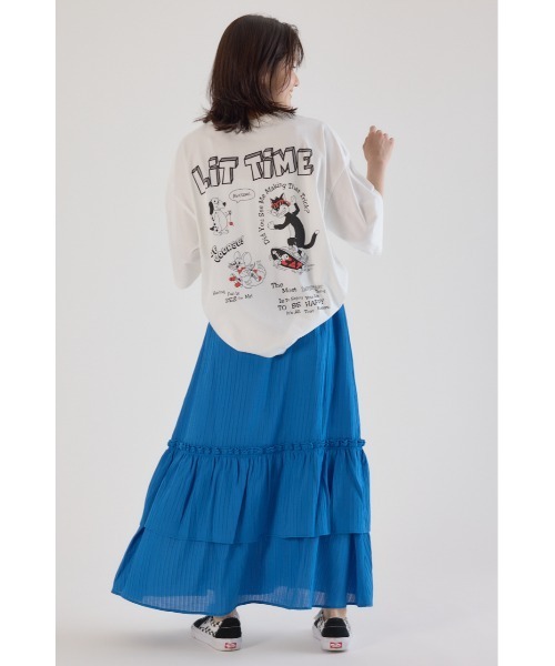 RODEO CROWNS WIDE BOWL（ロデオクラウンズワイドボウル）の「フリルスカート（スカート・レディース・ブルー/ブラック/オフホワイト・FREE）」の13枚目の写真