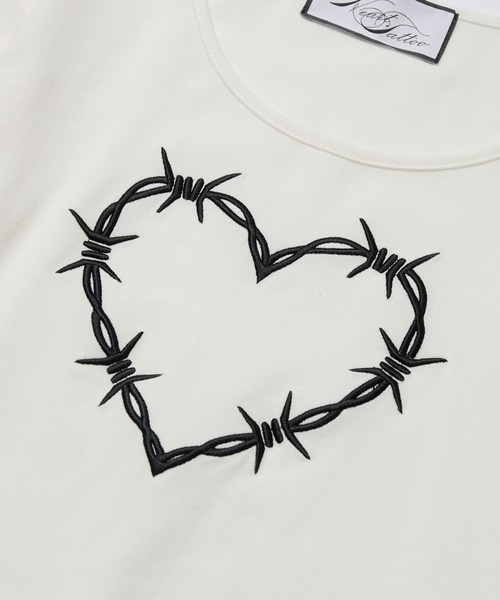 Heart Tattoo（ハートタトゥー）の「Scarf-Set Logo Long Sleeve Tee / スカーフ付き ロゴロンTee（Tシャツ/カットソー・レディース・ホワイト系/ブラック系・FREE）」の19枚目の写真