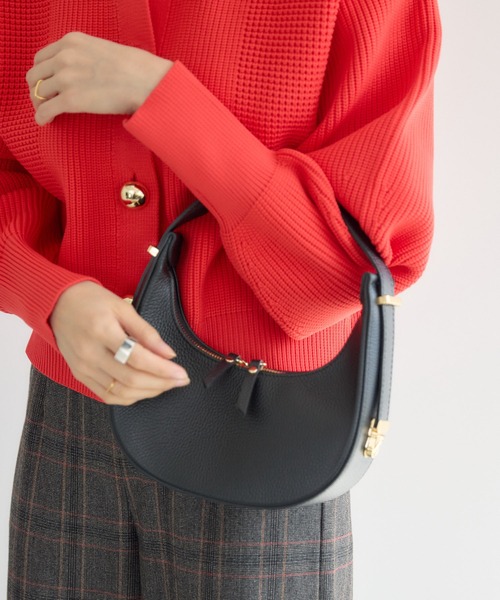 KATHARINE ROSS（キャサリンロス）の「【KATHARINE ROSS】【MILLELA FIRENZE】ワンハンドル2WAYバッグ（ハンドバッグ・レディース・ブラック/オフホワイト・MEDIUM）」の7枚目の写真