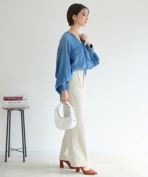 KATHARINE ROSS（キャサリンロス）の「【KATHARINE ROSS】【MILLELA FIRENZE】ワンハンドル2WAYバッグ（ハンドバッグ・レディース・ブラック/オフホワイト・MEDIUM）」の9枚目の写真