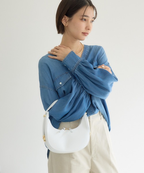 KATHARINE ROSS（キャサリンロス）の「【KATHARINE ROSS】【MILLELA FIRENZE】ワンハンドル2WAYバッグ（ハンドバッグ・レディース・ブラック/オフホワイト・MEDIUM）」の11枚目の写真