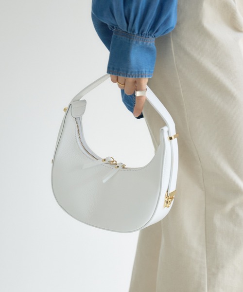 KATHARINE ROSS（キャサリンロス）の「【KATHARINE ROSS】【MILLELA FIRENZE】ワンハンドル2WAYバッグ（ハンドバッグ・レディース・ブラック/オフホワイト・MEDIUM）」の13枚目の写真