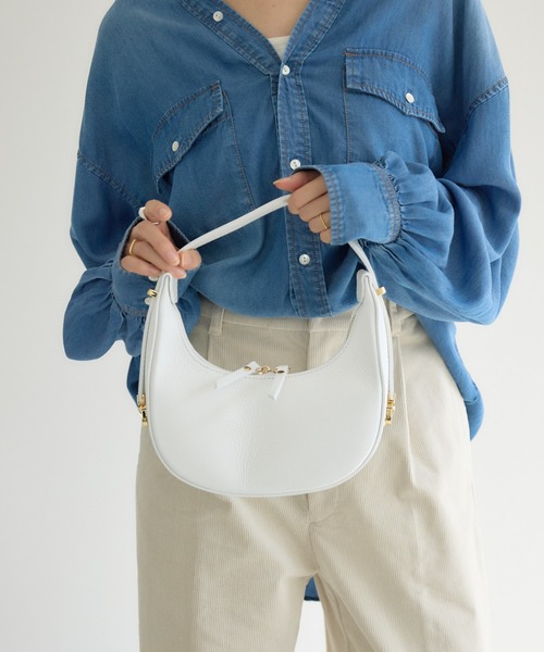 KATHARINE ROSS（キャサリンロス）の「【KATHARINE ROSS】【MILLELA FIRENZE】ワンハンドル2WAYバッグ（ハンドバッグ・レディース・ブラック/オフホワイト・MEDIUM）」の12枚目の写真