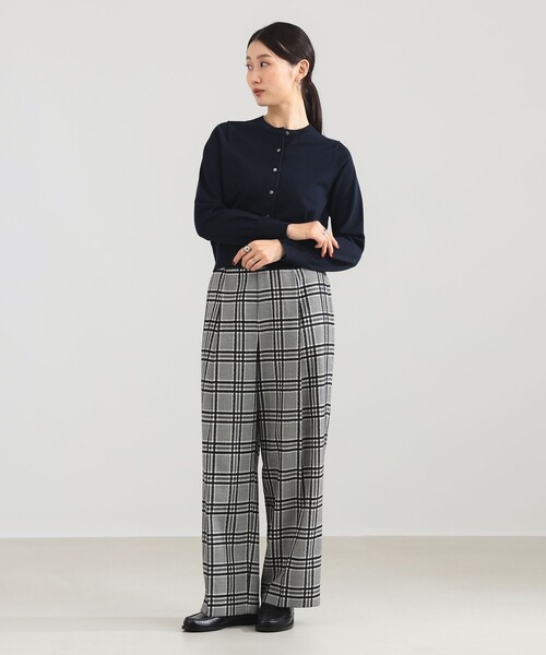 Demi-Luxe BEAMS（デミルクス ビームス）の「16ゲージ クルーネックカーディガン［手洗い可］（カーディガン/ボレロ・レディース・ネイビー/パープル系その他2/ホワイト・ONE SIZE）」の10枚目の写真