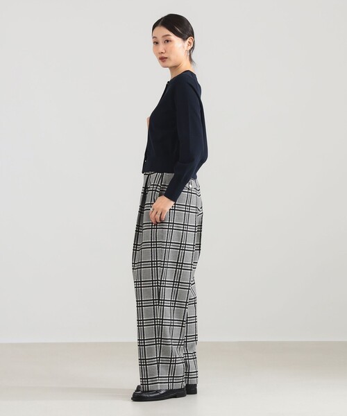 Demi-Luxe BEAMS（デミルクス ビームス）の「16ゲージ クルーネックカーディガン［手洗い可］（カーディガン/ボレロ・レディース・ネイビー/パープル系その他2/ホワイト・ONE SIZE）」の11枚目の写真