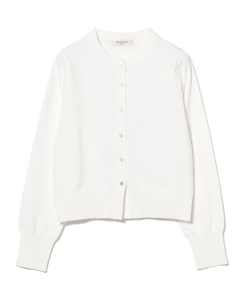 Demi-Luxe BEAMS（デミルクス ビームス）の「16ゲージ クルーネックカーディガン［手洗い可］（カーディガン/ボレロ・レディース・ネイビー/パープル系その他2/ホワイト・ONE SIZE）」の19枚目の写真