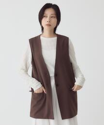 THE SHOP TK  | ノーカラージレ【セットアップ可/洗濯機OK】(ベスト)