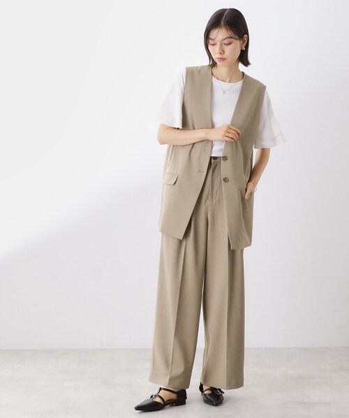 THE SHOP TK (ザ ショップ ティーケー )の「ノーカラージレ【セットアップ可/洗濯機OK】(ベスト・レディース・ベージュ/チャコールグレー/ダークブラウン/ブラック・12/13)」の19枚目の写真