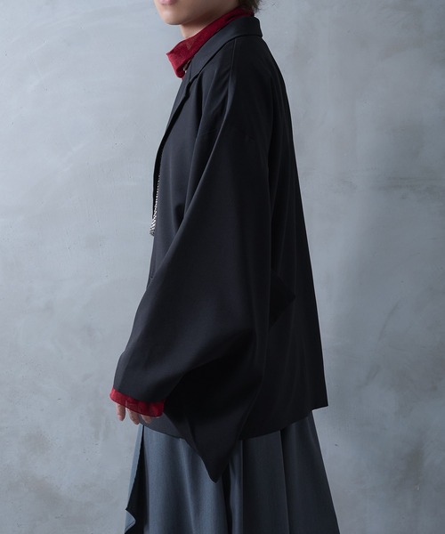 Ellno Loset（エルノロゼット）の「ハオリフウ和スリーブジャケット/SET UP対応（テーラードジャケット・メンズ・ブラック・X-SMALL/LARGE/MEDIUM/SMALL）」の12枚目の写真
