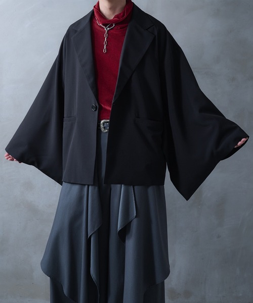 Ellno Loset（エルノロゼット）の「ハオリフウ和スリーブジャケット/SET UP対応（テーラードジャケット・メンズ・ブラック・X-SMALL/LARGE/MEDIUM/SMALL）」の13枚目の写真