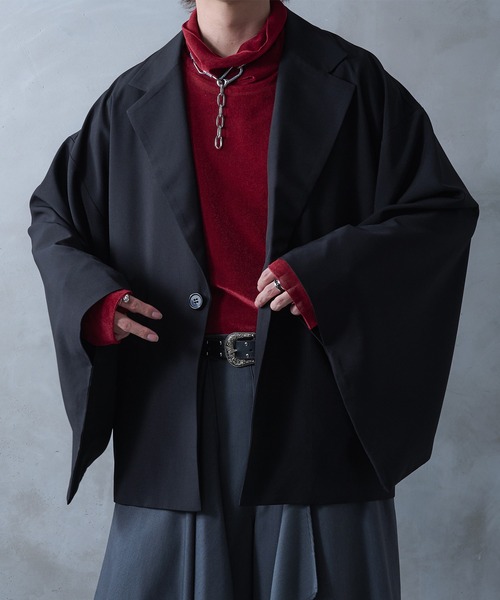 Ellno Loset（エルノロゼット）の「ハオリフウ和スリーブジャケット/SET UP対応（テーラードジャケット・メンズ・ブラック・X-SMALL/LARGE/MEDIUM/SMALL）」の14枚目の写真