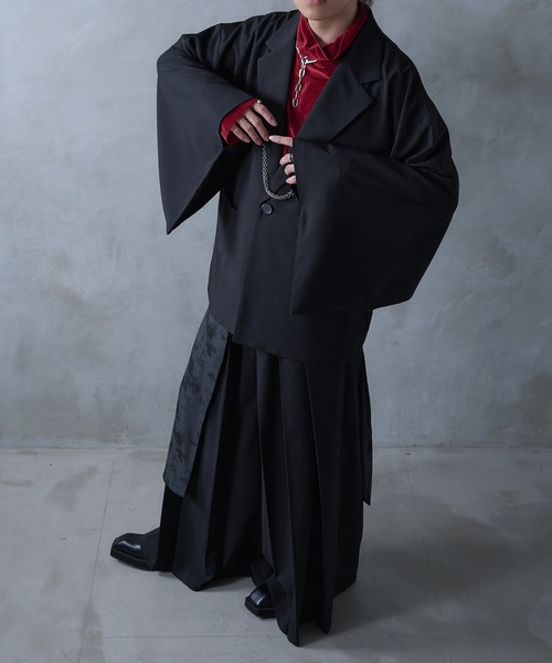 Ellno Loset（エルノロゼット）の「ハオリフウ和スリーブジャケット/SET UP対応（テーラードジャケット・メンズ・ブラック・X-SMALL/LARGE/MEDIUM/SMALL）」の19枚目の写真