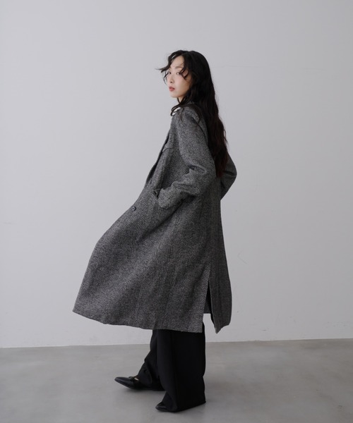 NUJOH(ヌゾ)の「Long Chester Coat / ロング チェスターコート(チェスターコート・レディース・ブラウン/ブラック・FREE)」の16枚目の写真