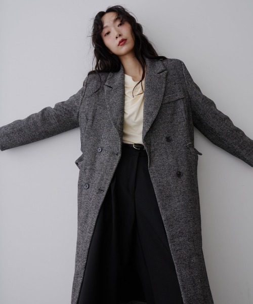 NUJOH(ヌゾ)の「Long Chester Coat / ロング チェスターコート(チェスターコート・レディース・ブラウン/ブラック・FREE)」の22枚目の写真