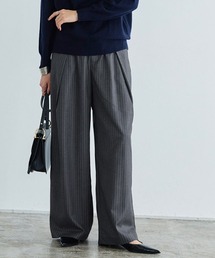 ウールミックスタックワイドパンツ