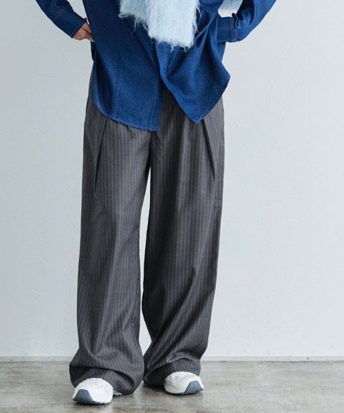 RASW(ラス)の「ウールミックスタックワイドパンツ(その他パンツ・レディース・チャコール/ダークブラウン・L/M/S)」の7枚目の写真