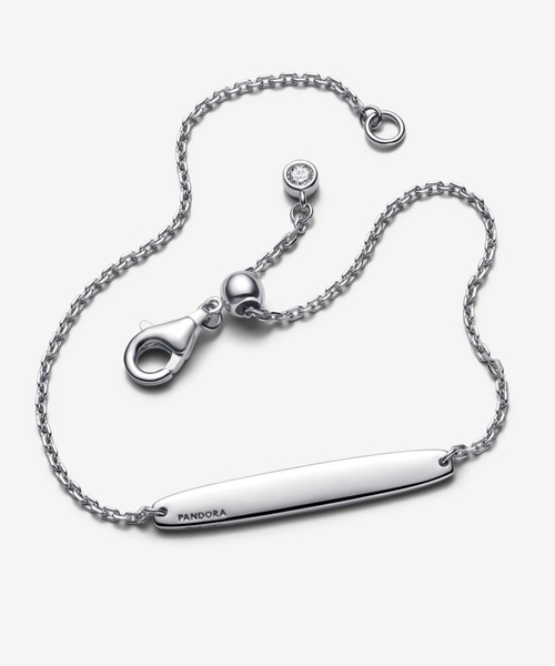 PANDORA(パンドラ)の「エングレイバブル バー シルバー チェーン ブレスレット(ブレスレット・レディース・シルバー・20cm/16cm/18cm)」の4枚目の写真