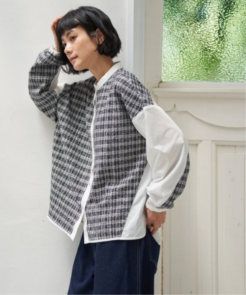 LBC（エルビーシー）の「異素材切り替えシャツ（シャツ/ブラウス・レディース・ブラック/グレー/ミント・M）」の12枚目の写真