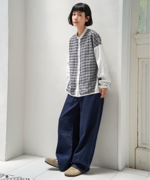 LBC（エルビーシー）の「異素材切り替えシャツ（シャツ/ブラウス・レディース・ブラック/グレー/ミント・M）」の15枚目の写真