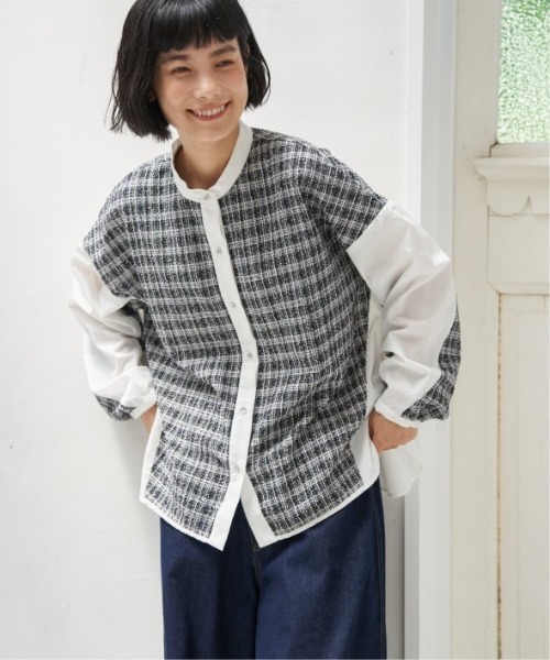 LBC（エルビーシー）の「異素材切り替えシャツ（シャツ/ブラウス・レディース・ブラック/グレー/ミント・M）」の17枚目の写真