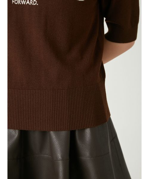 FRAY I.D（フレイアイディー）の「15thインターシャロゴニットプルオーバー（ニット/セーター・レディース・ライム/ホワイト/ラベンダー/ブラック・F）」の11枚目の写真