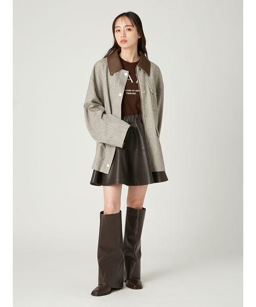 FRAY I.D（フレイアイディー）の「15thインターシャロゴニットプルオーバー（ニット/セーター・レディース・ライム/ホワイト/ラベンダー/ブラック・F）」の17枚目の写真