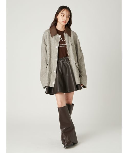 FRAY I.D（フレイアイディー）の「15thインターシャロゴニットプルオーバー（ニット/セーター・レディース・ライム/ホワイト/ラベンダー/ブラック・F）」の18枚目の写真