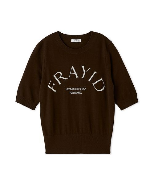 FRAY I.D（フレイアイディー）の「15thインターシャロゴニットプルオーバー（ニット/セーター・レディース・ライム/ホワイト/ラベンダー/ブラック・F）」の20枚目の写真