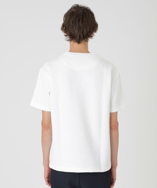 BLACK LABEL CRESTBRIDGE(ブラックレーベル・クレストブリッジ)の「【BLACK lab.】ブリスターロゴジャカードTシャツ(Tシャツ/カットソー・メンズ・オフホワイト/グレー系その他/ブラック・M/L/XL)」の6枚目の写真
