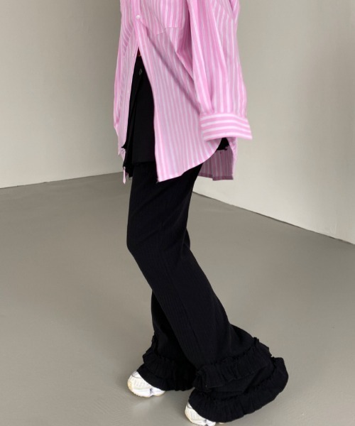 yuue' ( wear )（ユーイ）の「フリルフレアリブパンツ（その他パンツ・レディース・ブラック/アイボリー/グレー・FREE）」の20枚目の写真