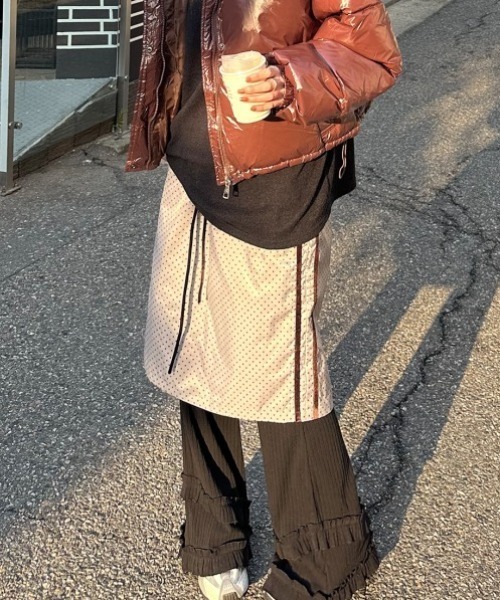 yuue' ( wear )（ユーイ）の「フリルフレアリブパンツ（その他パンツ・レディース・ブラック/アイボリー/グレー・FREE）」の18枚目の写真