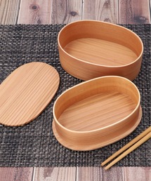 その他セレクト（ソノタセレクト）の「わっぱ弁当 小判入子型 二段 700ml GT-0015（お弁当箱・メンズ）」
