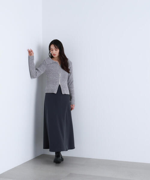 NATURAL BEAUTY BASIC(ナチュラルビューティーベーシック)の「◇ラメシャギージップニット(カーディガン/ボレロ・レディース・ベージュ/ピンク/グレー・FREE)」の9枚目の写真