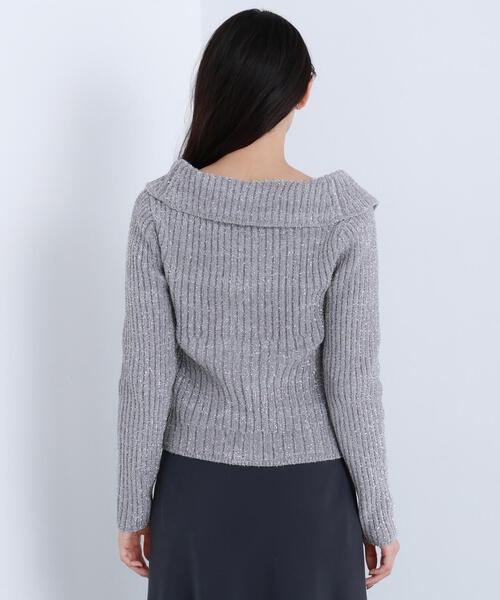 NATURAL BEAUTY BASIC(ナチュラルビューティーベーシック)の「◇ラメシャギージップニット(カーディガン/ボレロ・レディース・ベージュ/ピンク/グレー・FREE)」の11枚目の写真