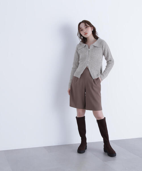 NATURAL BEAUTY BASIC(ナチュラルビューティーベーシック)の「◇ラメシャギージップニット(カーディガン/ボレロ・レディース・ベージュ/ピンク/グレー・FREE)」の18枚目の写真