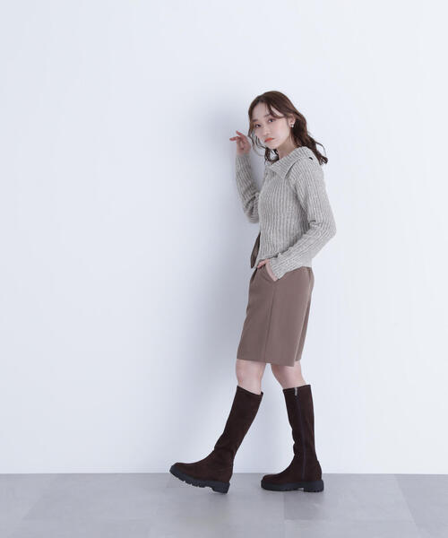 NATURAL BEAUTY BASIC(ナチュラルビューティーベーシック)の「◇ラメシャギージップニット(カーディガン/ボレロ・レディース・ベージュ/ピンク/グレー・FREE)」の20枚目の写真
