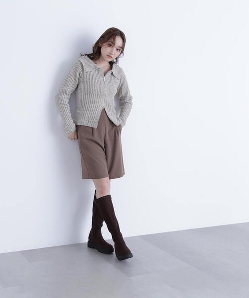 NATURAL BEAUTY BASIC(ナチュラルビューティーベーシック)の「◇ラメシャギージップニット(カーディガン/ボレロ・レディース・ベージュ/ピンク/グレー・FREE)」の22枚目の写真