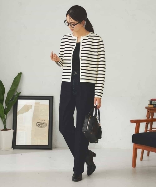 a.v.v（アーヴェヴェ）の「ストレッチデニムストレートパンツ（デニムパンツ・レディース・ブルー/ネイビー/チャコールグレー・38/40/34/36/42）」の10枚目の写真