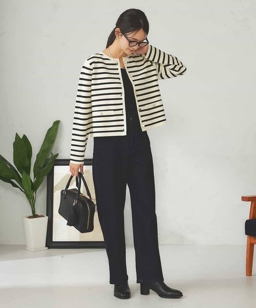 a.v.v（アーヴェヴェ）の「ストレッチデニムストレートパンツ（デニムパンツ・レディース・ブルー/ネイビー/チャコールグレー・38/40/34/36/42）」の13枚目の写真