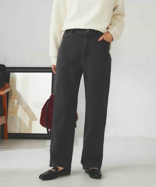 a.v.v（アーヴェヴェ）の「ストレッチデニムストレートパンツ（デニムパンツ・レディース・ブルー/ネイビー/チャコールグレー・38/40/34/36/42）」の17枚目の写真