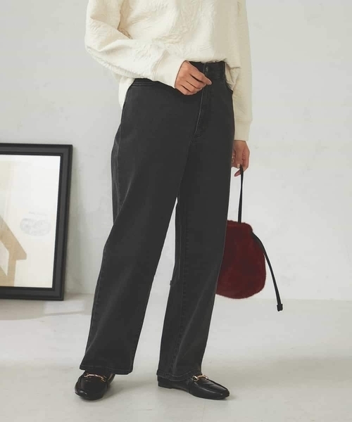 a.v.v（アーヴェヴェ）の「ストレッチデニムストレートパンツ（デニムパンツ・レディース・ブルー/ネイビー/チャコールグレー・38/40/34/36/42）」の19枚目の写真