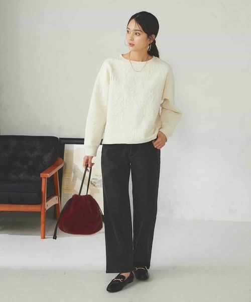 a.v.v（アーヴェヴェ）の「ストレッチデニムストレートパンツ（デニムパンツ・レディース・ブルー/ネイビー/チャコールグレー・38/40/34/36/42）」の21枚目の写真