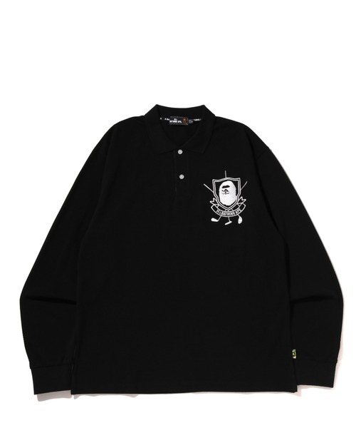 BAPE 長袖シャツ ブラック　古着 古着 BAPE ベイプ 日本製 長袖 両面プリント Tシャツ S ブラック ロンT
